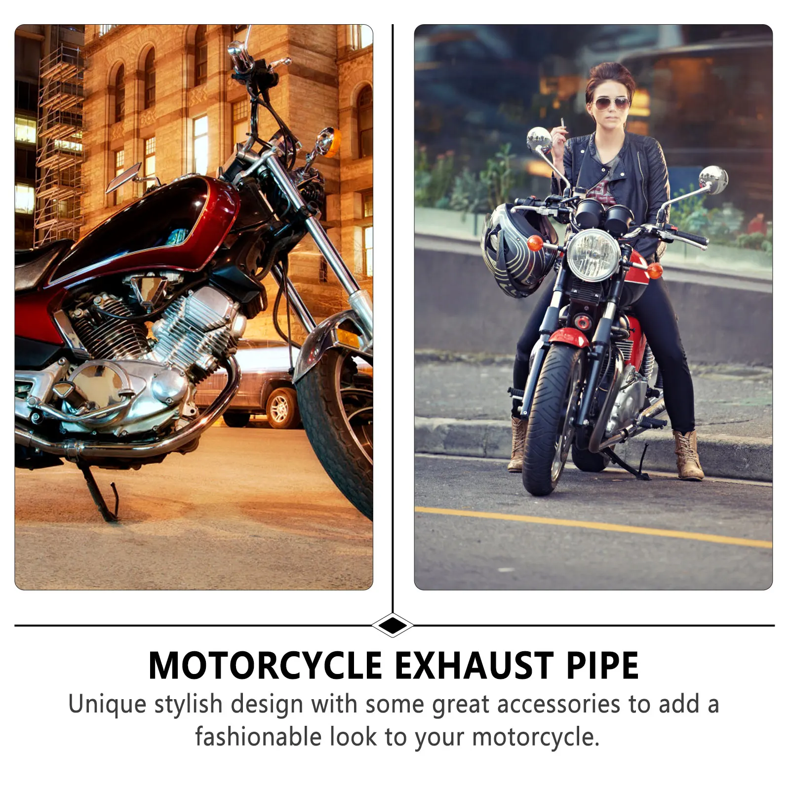 

60Mm Motorcycle Exhaust Modified Black Motorbike Muffler Iron Material Universal Fit Reduce Deep Note Sound Removable