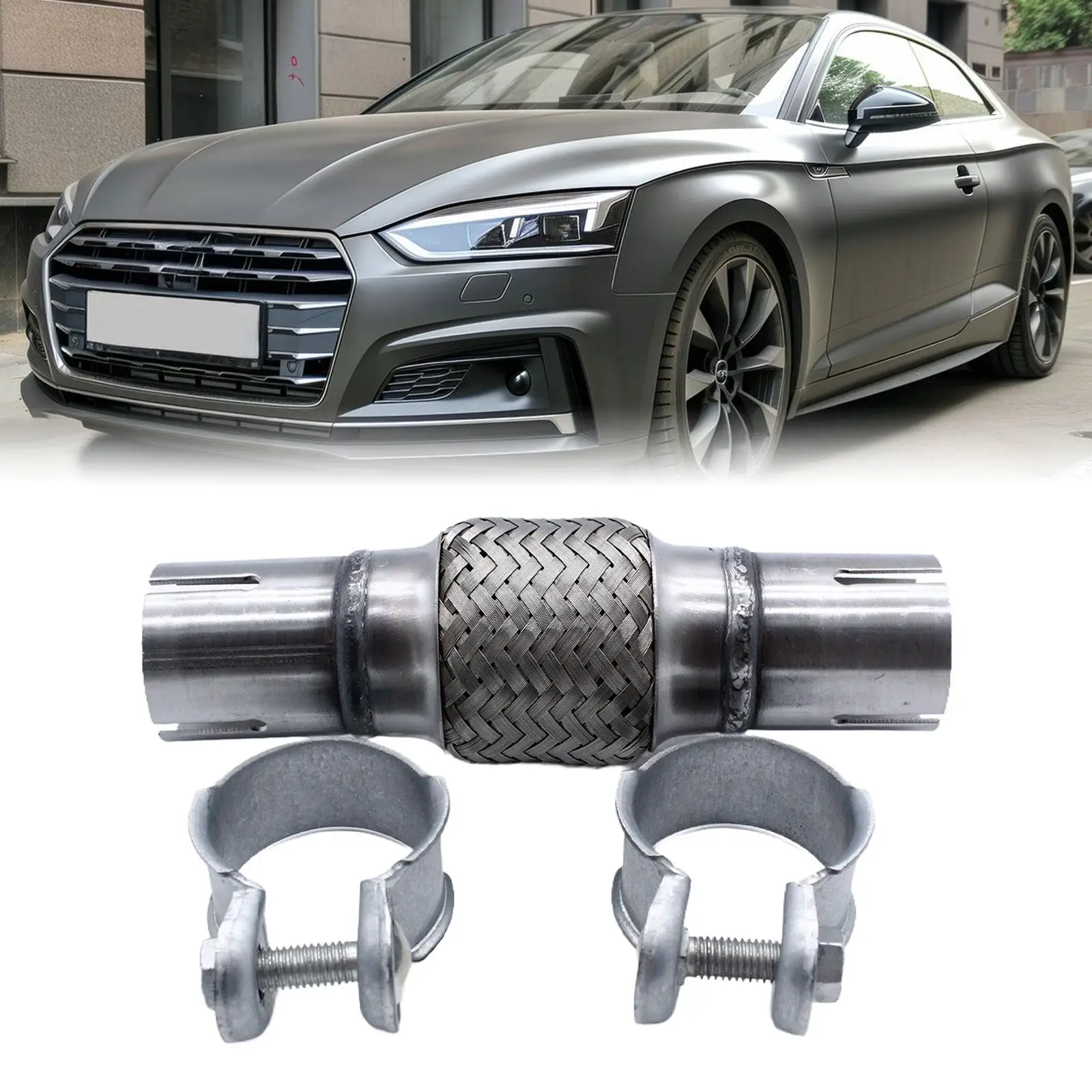 Exhaust Flexible Pipe High Performance Stainless Steel Replace for Audi A3