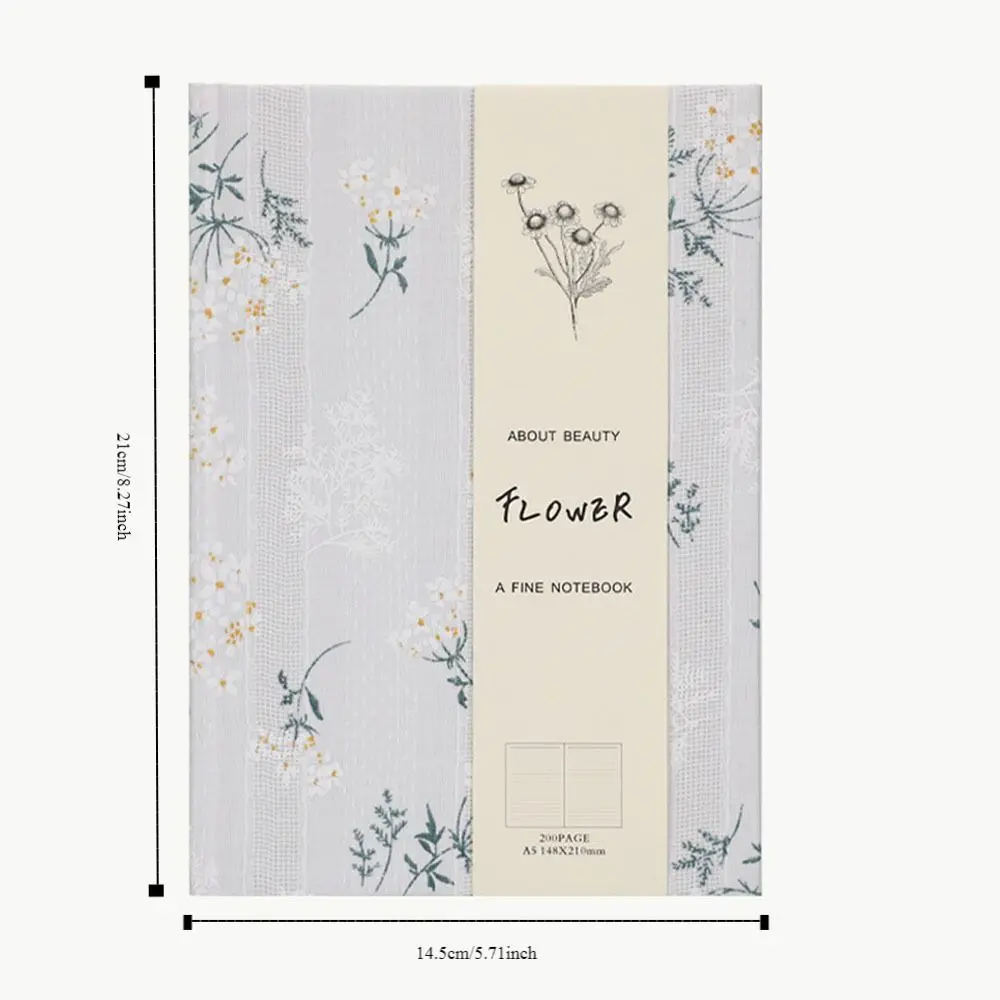 Stylish A5 Cloth Notebook Fabric Cover Morandi A5 Hand Ledger Thick Cotton Cloth Binding Embroidered Notebook