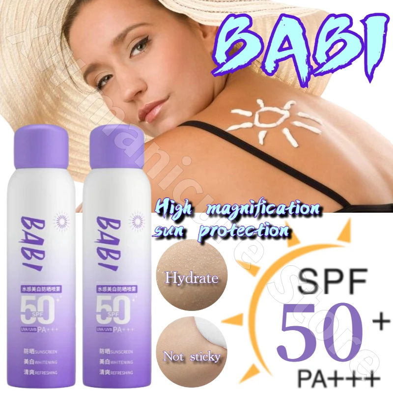 

BABI Sunscreen Spray Anti-UV Moisturizing Sunscreen SPF50 +++ Face Body Neck Skin Care Refreshing Non-greasy Sunscreen 150ML