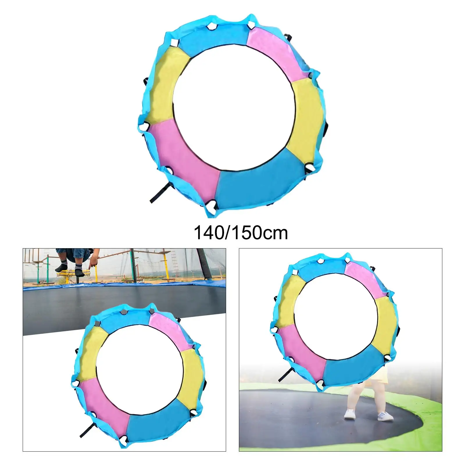 Waterproof Trampoline Pad Oxford Cloth Tear Resistant Edge Protection Cover Round Safety for Kids Play Areas