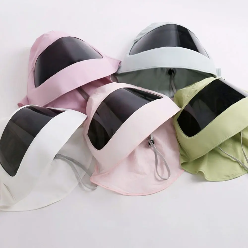 Portable Anti-UV Summer Sun Hats Shades Neck Breathable Cycling Sun Hat Sun Protection Face Mask Summer