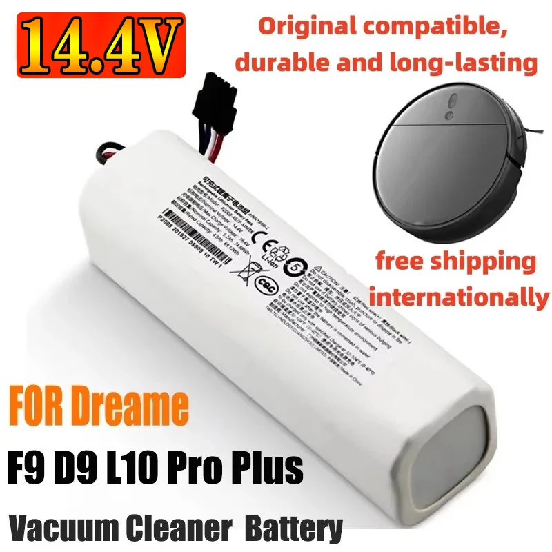 

For Dreame F9 D9 L10 Pro Plus RLS3 RLS5 RLS5L RLS5D Accessories 14.4V Robot Vacuum Cleaner Battery Replacement