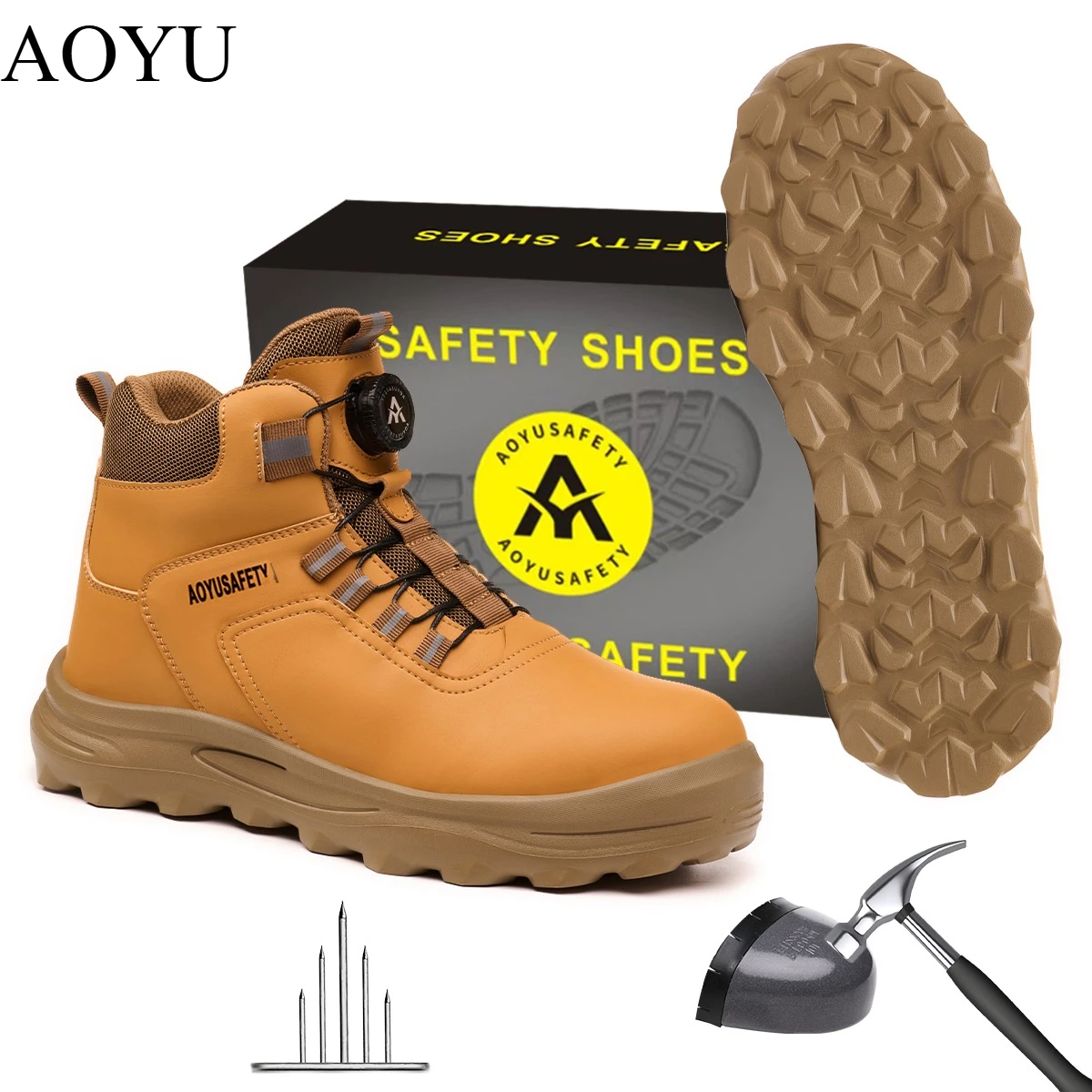 

AOYU/2026, мужские ботинки, защитная обувь, рабочая обувь со стальным носком, мужская защитная обувь с защитой от проколов, мужские и женские рабочие защитные ботинки