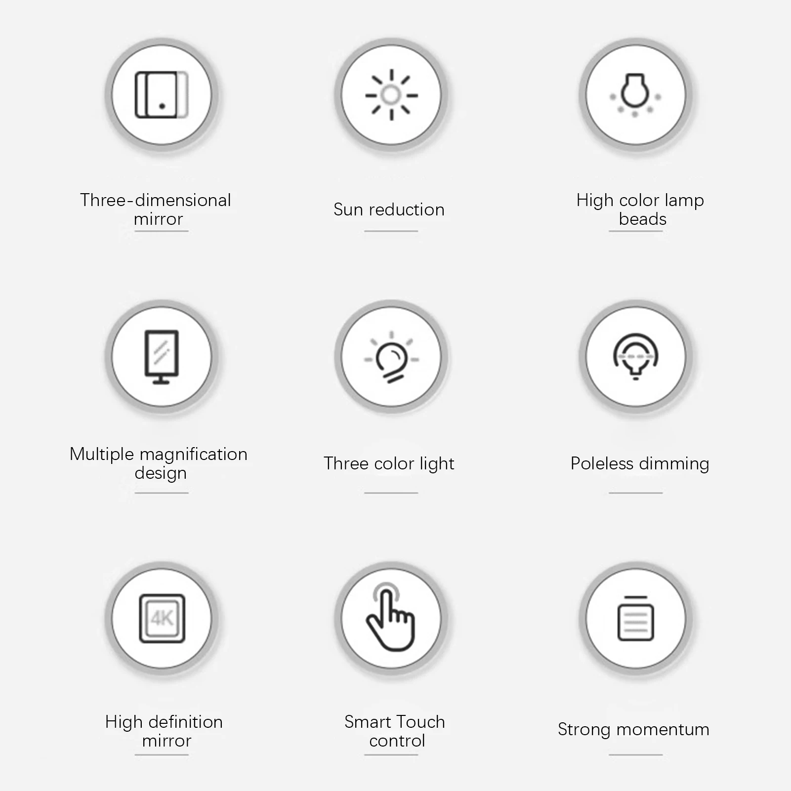 인기 데스크탑 LED 메이크업 거울 필 라이트 확대경 3면 접이식 쉘 거울 회전 보관 공주 드레싱 거울