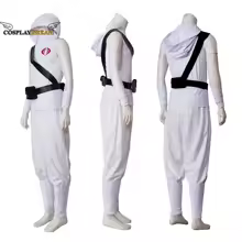 Snake Eyes: G.I. Joe Origins Storm Shadow Cosplay Costume White Sleeveless Hooded and Pants Mask Suit Halloween Carnival Outfits - AliExpress