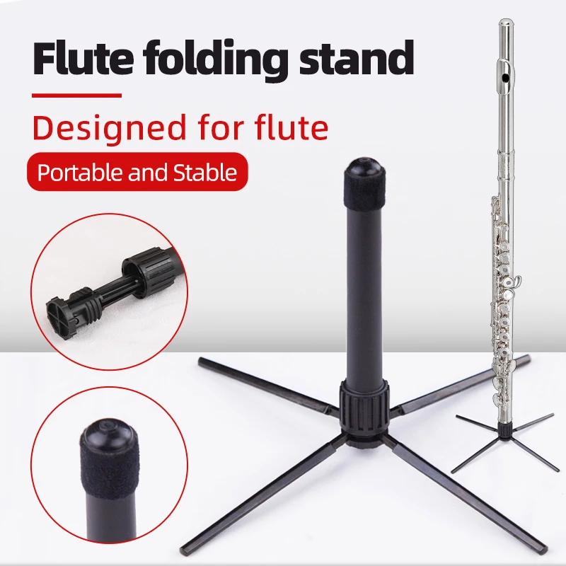 

Flute Portable Foldable Storage Flute Stand Universal Instrument Accessory Instrument Display Stand for Carrying Bag