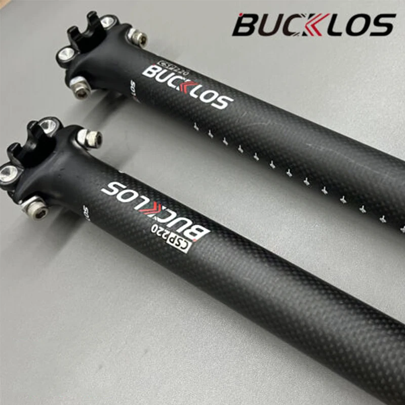 BUCKLOS Carbon Seatpost 27 2 MTB Bicycle Seatpost 350mm 400mm Bike Carbon Seat Tube Mountain Road Bike Seat Post Canoe Bike Part