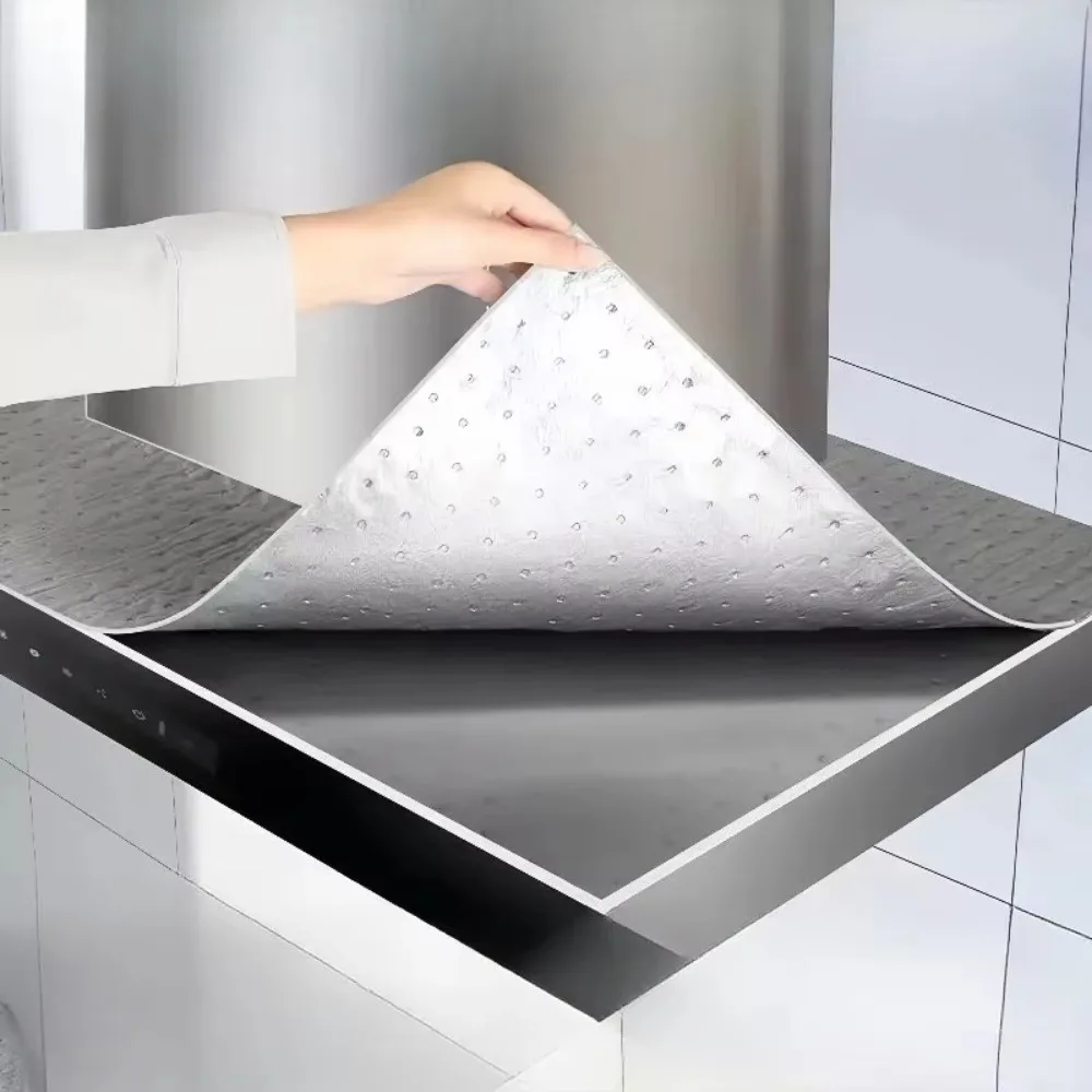 

New No-Cut Design Kitchen Cabinet Protector Thick Oil Proof Grease Guard Protector Mat Universal