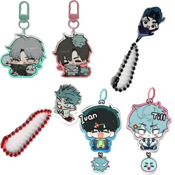 Anime Alien Stage Ivan Till Cosplay Key Chain Acrylic Kawaii Keychains Backpack Pendant Ornament Key Ring Accessories Gift