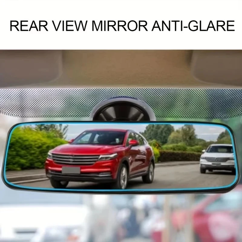 Purple Light Filter Rearview Mirror Sticker Anti-Headlight Glare Auto Mirror Film view 6