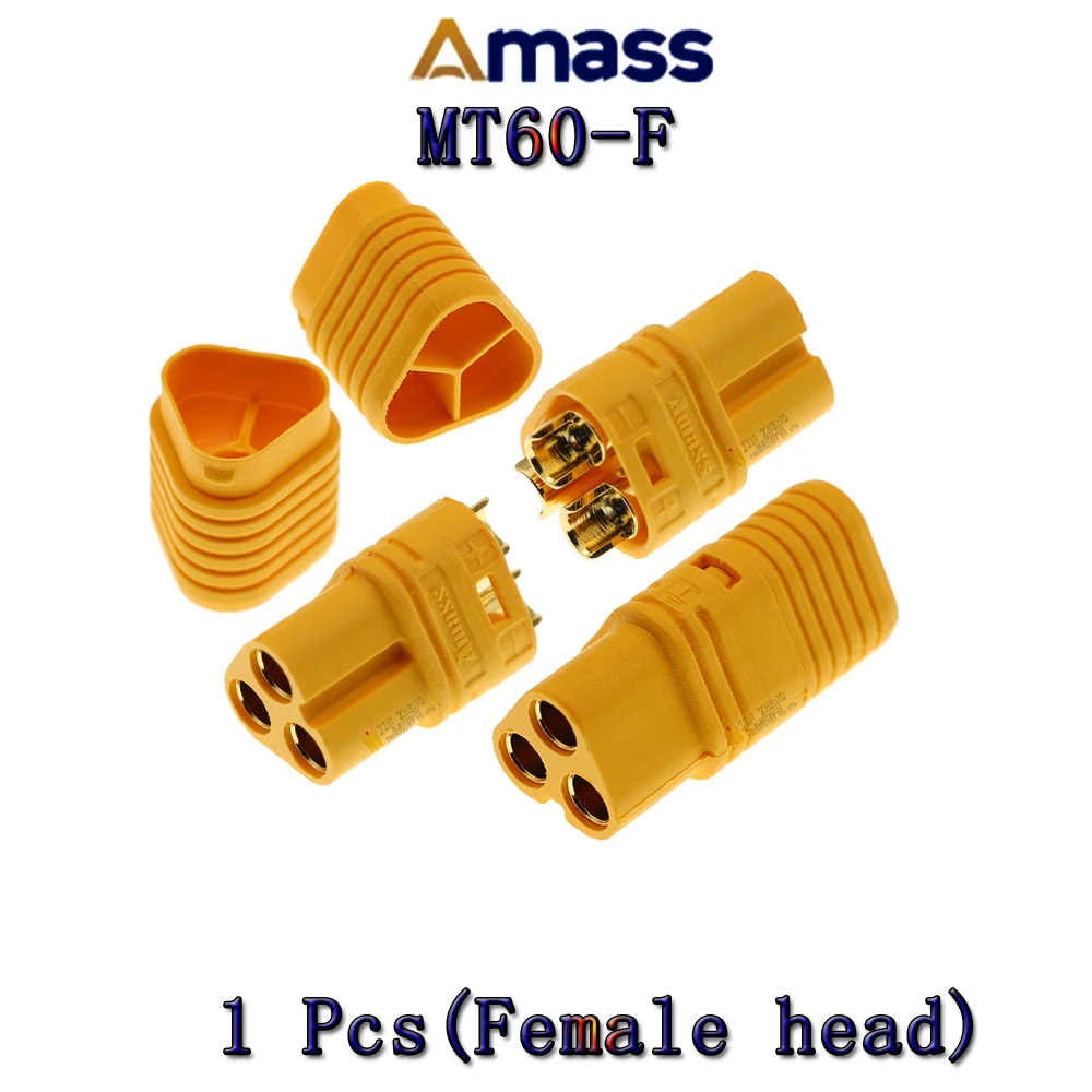 1 шт./лот Amass MT60-F/M T модель самолета, набор разъемов для батареи, штекер, гнездо, позолоченный Банановый штекер для радиоуправляемых запчастей