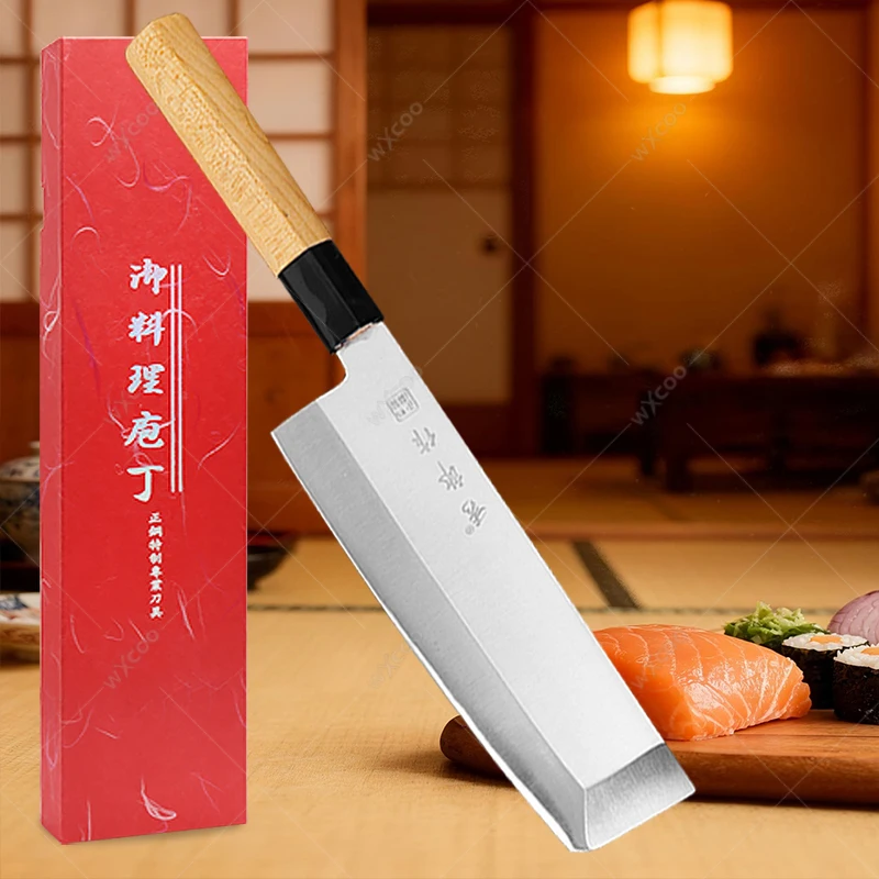 

Kitchen Knives Yanagiba Fish Head Cleaver Chef Knives Japanese Sashimi Knife Deba Salmon Sushi Filleting Kitchen Tools with Box