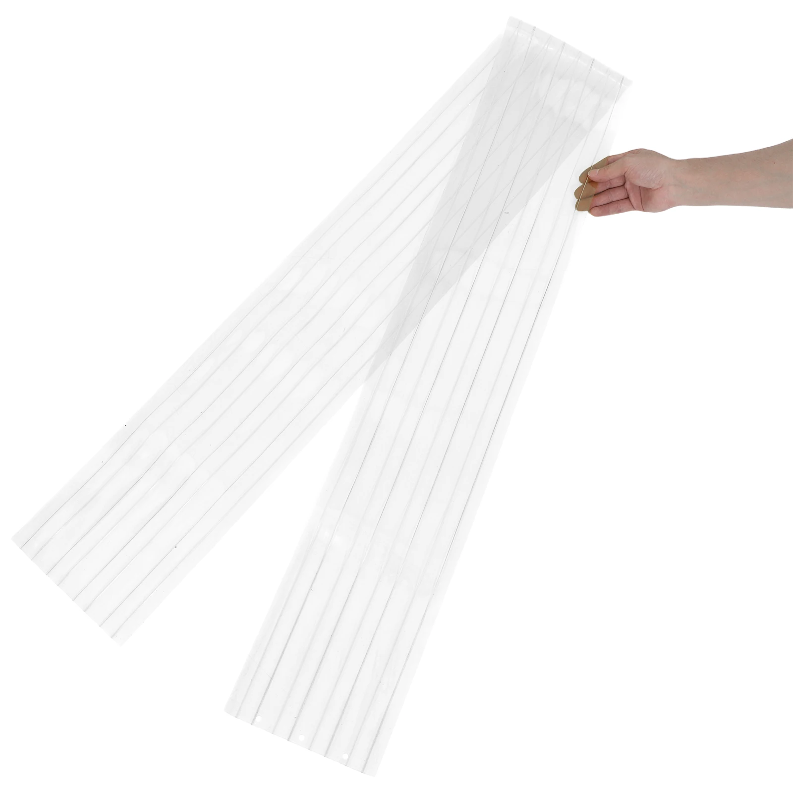 

Clear Cuttable Dog Door Replacement Flaps 74x7 Inch PVC Transparent Hanging Pet Curtain Dog Kennel Isolation Partition