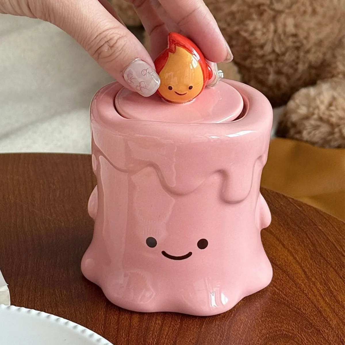 

Cartoon Fireman Creative Ceramic Toothpick Holder Cute Living Room Decor Gift