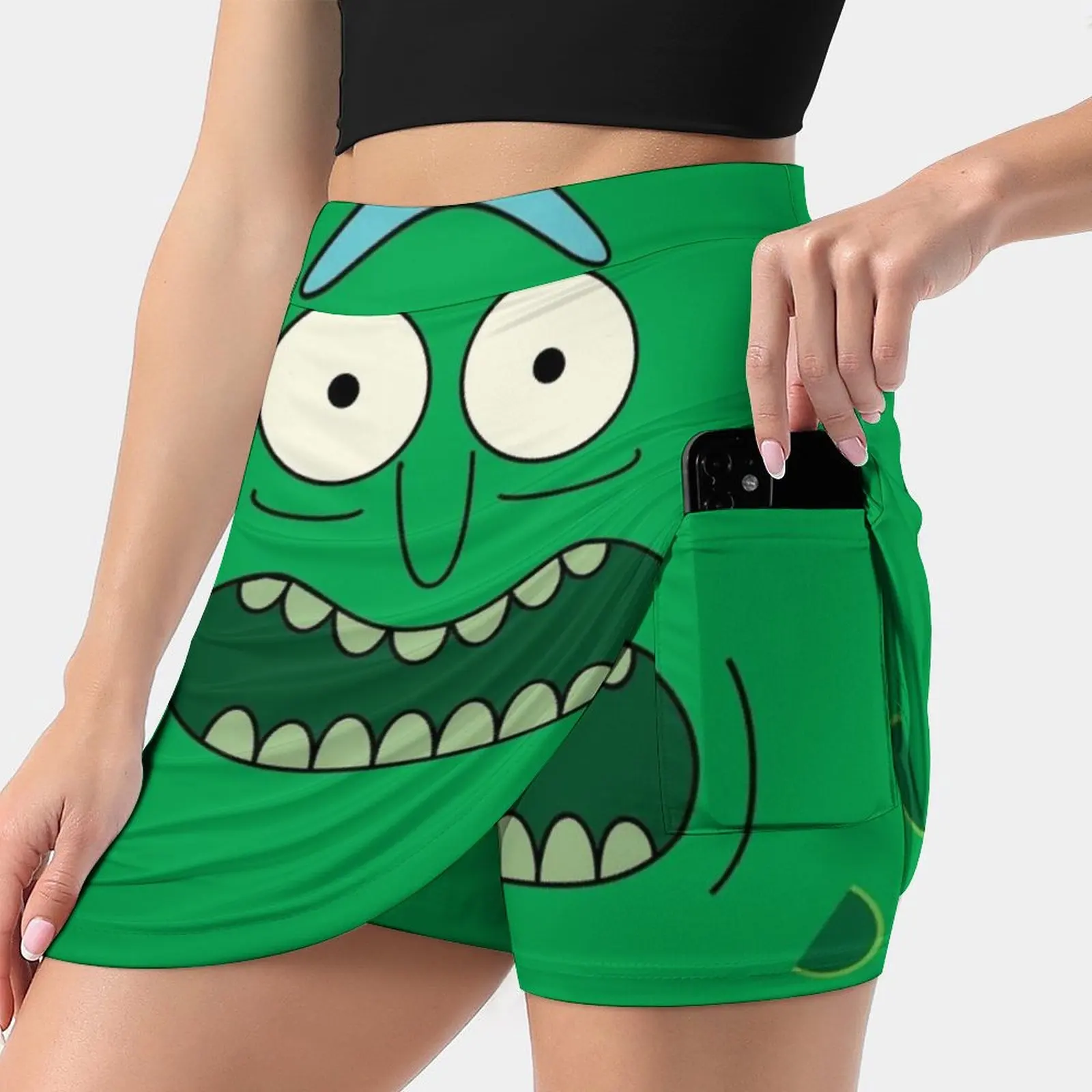 Pickle Rickkkk Korean Fashion Skirt Summer Skirts For Women Light Proof Trouser Skirt Pickle Rick Adult Swim