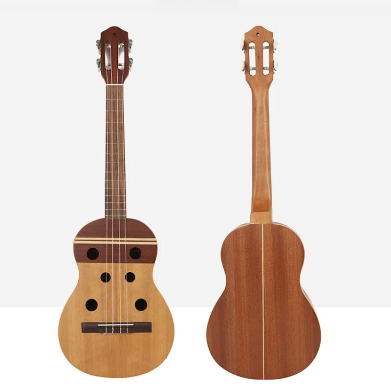 

Электроакустическая укулеле, 4 струны, нейлоновые струны, верхняя дека из ели, корпус из сапеле, сопрано, концертная, для детей и взрослых, для начинающих, с чехлом и тюнером, гитара