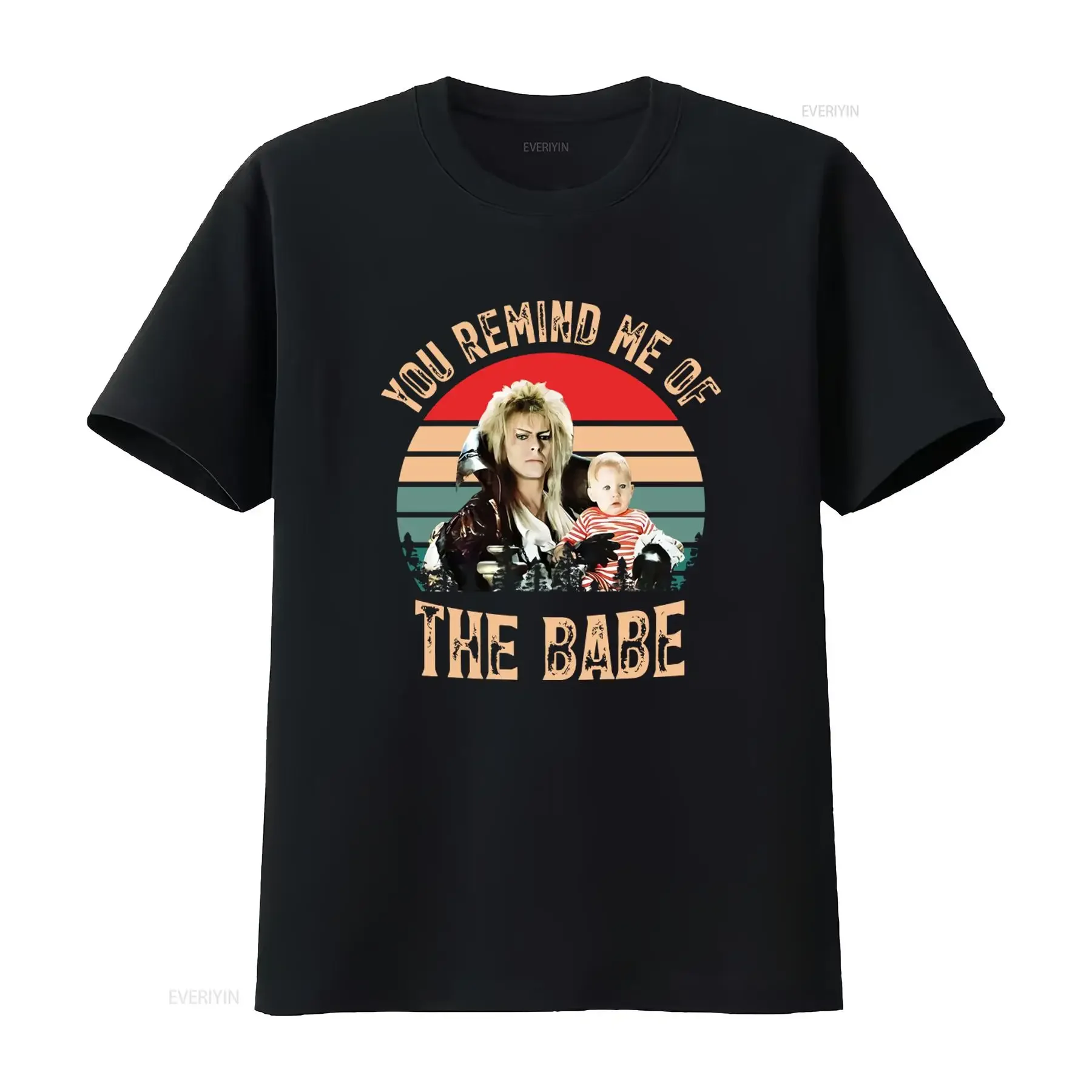 You Remind Me Of The Babe Vintage Style T Shirt Labyrinth Jareth 80s Movie Fantasy Mystery Print vintage Washed