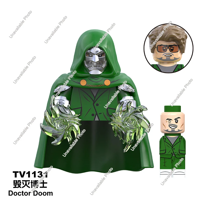 Hot Toys TV6123 Mini-Bausteine Galactus Doctor Doom Thing Human Torch Invisible Woman Mister Fantastic Figuren-Modell für Kinder