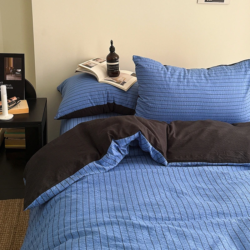 1/4pcs Leopard Print Summer Quilt or Quilt Set Lightweight Soft Seersucker Blanket for Bed Comfort Breathable Thin Comforter