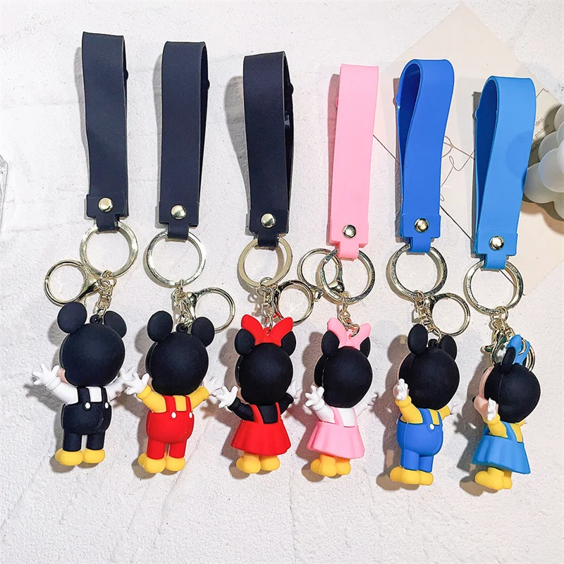 Szósta generacja Mickey Minnie pvc brelok para brelok kółko do kluczy wisząca dekoracja dekoracja ślubna