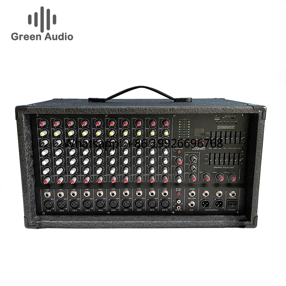 GAX-EB10 10-channel Mixer with Power Amplifier All-in-one Effector with Reverberation Mixing