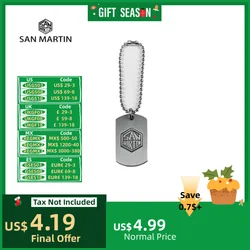 San Martin 2021new Fashion Keychain Necklace Pendant Watch Parts Stainless Steel Metal Tag Brand Peripheral Products