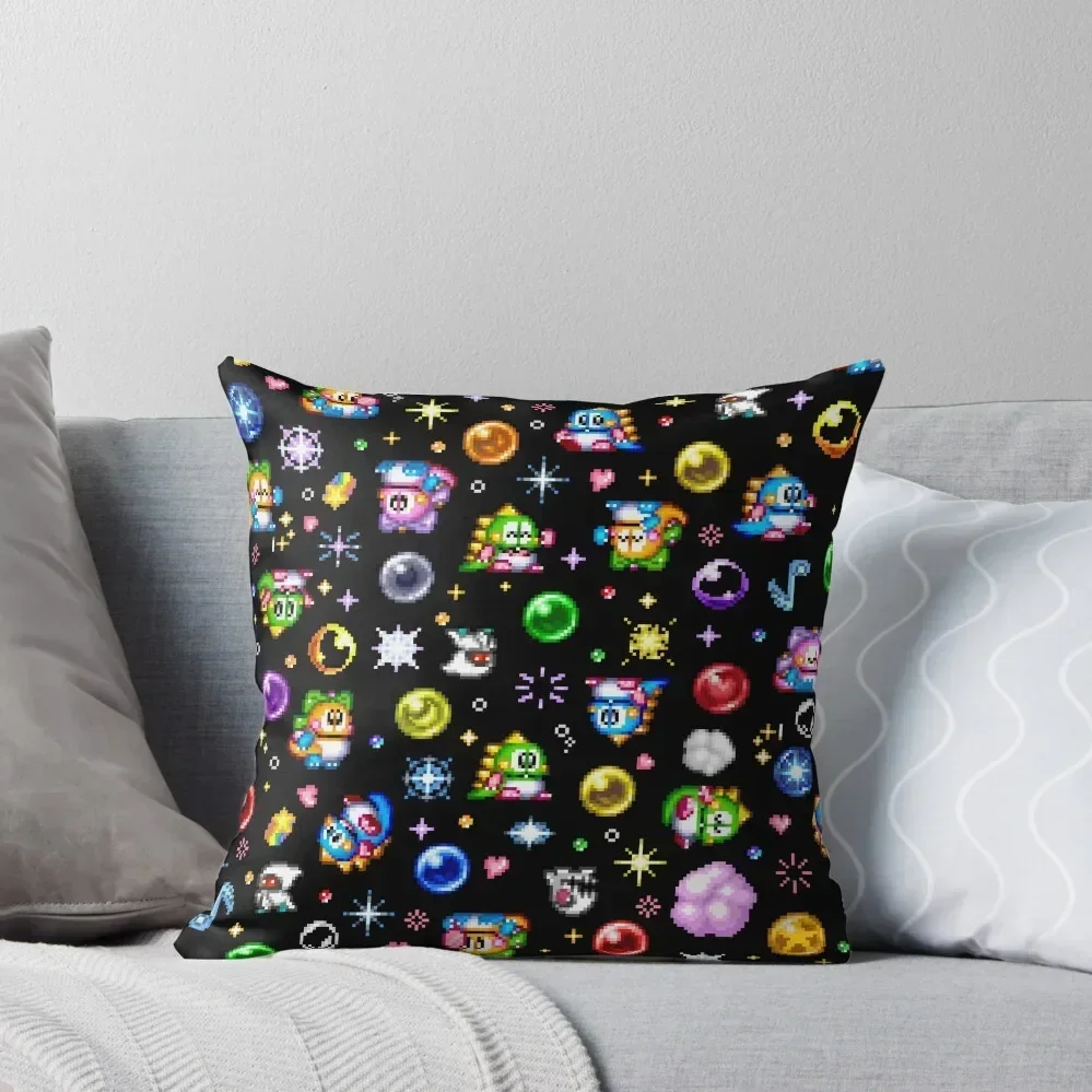 

Bubble Bobble - Black Throw Pillow luxury sofa pillows christmas ornaments 2025 Marble Cushion Cover pillow