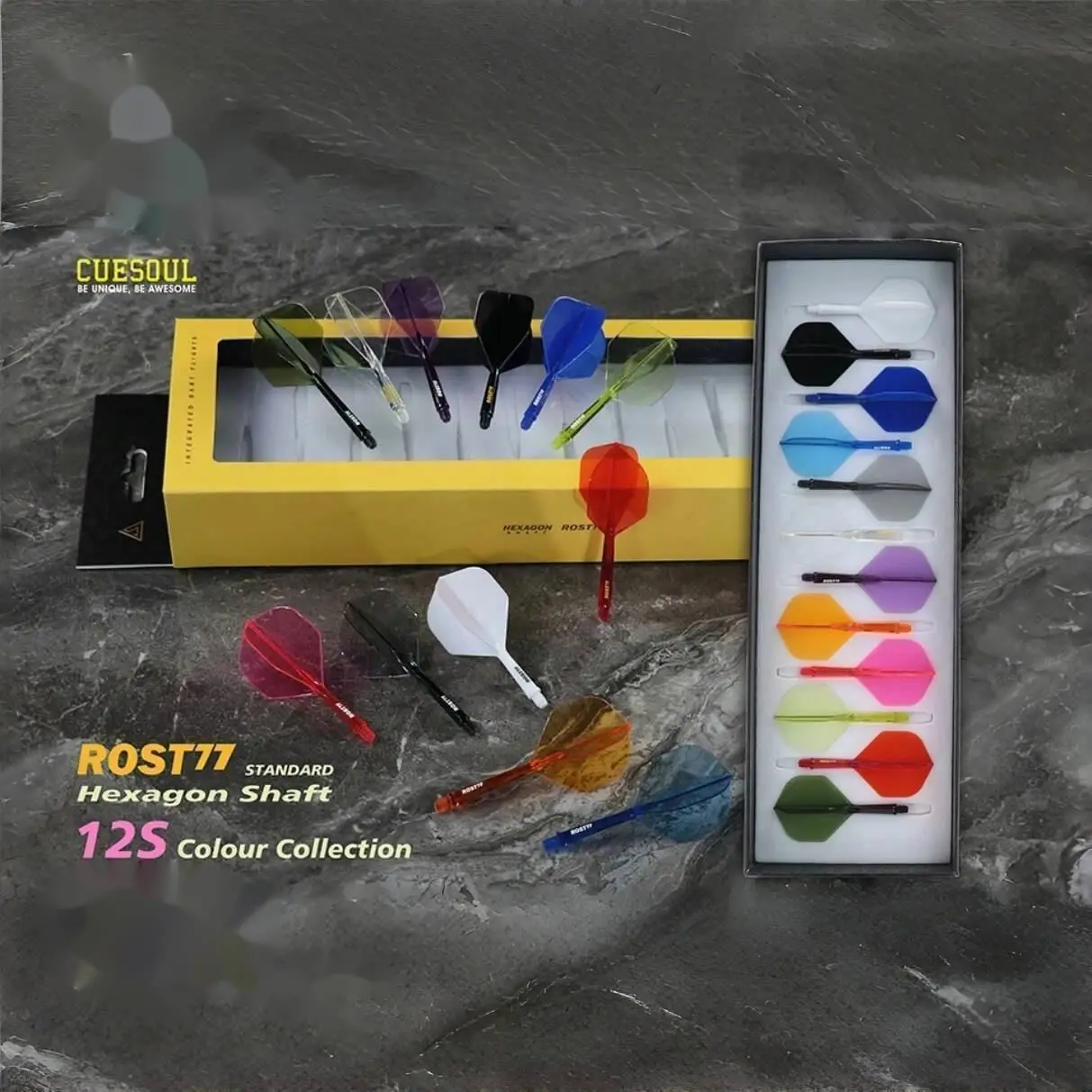 

CUESOUL ROST 77 Встроенный вал для дротика и стандартной формы, упаковка из 12 шт.