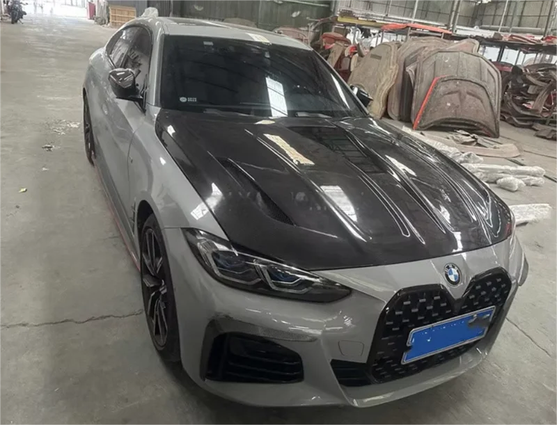 For BMW G22 G23 G26 ReaI Carbon Fiber Engine Hood Cover Kit