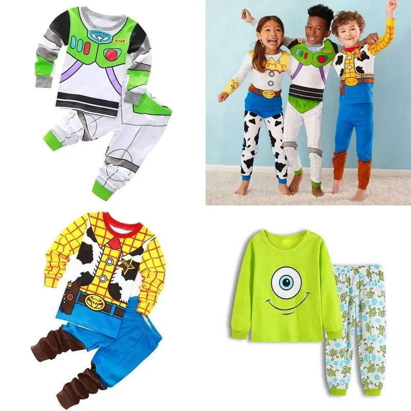 

Костюм с героями мультфильмов «История игрушек Диснея» для мальчиков и девочек, домашняя одежда для детей 2-7 лет, быстросохнущая одежда ранней весны, предметы первой необходимости