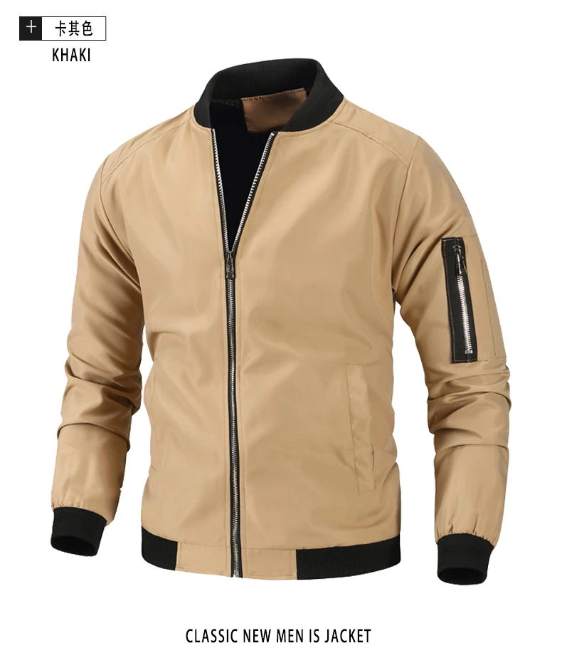 2024 New Baseball Suit Jacket Men's Clothing Street Hip Hop Solid Color Zipper Windproof Jacket Casual Loose Sport Coat Autumn