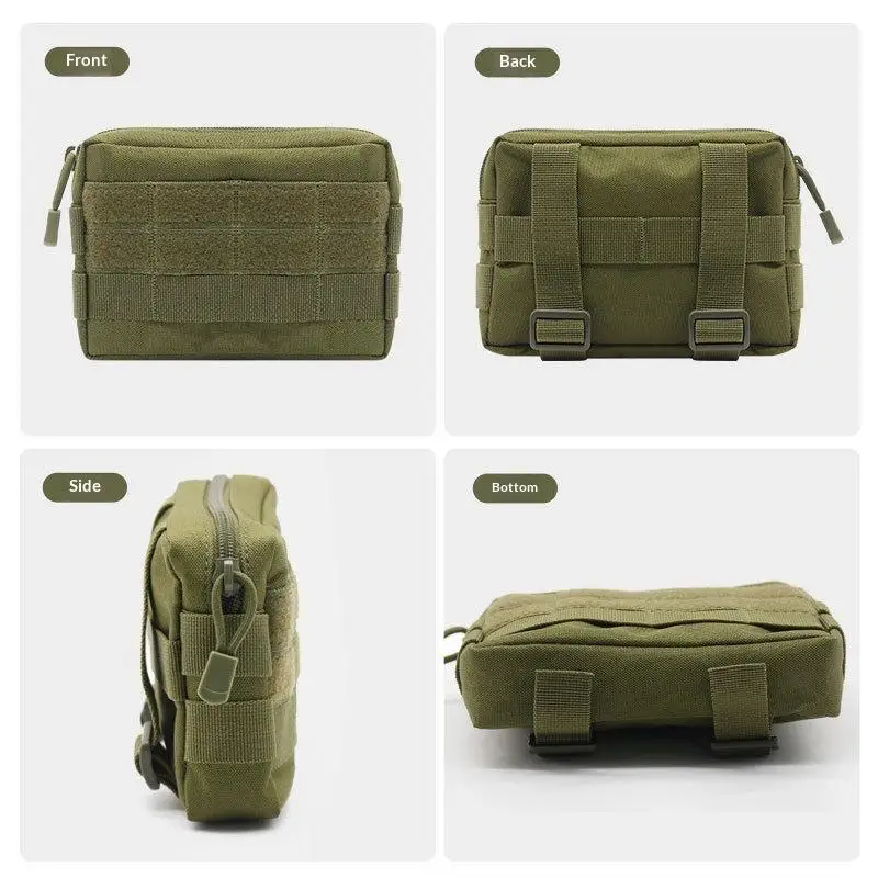 600D Tactical Molle Pouch EDC Tool Waist Bag Compact Utility Bag Outdoor Attachment Pack For Camping Hiking Daily Carry