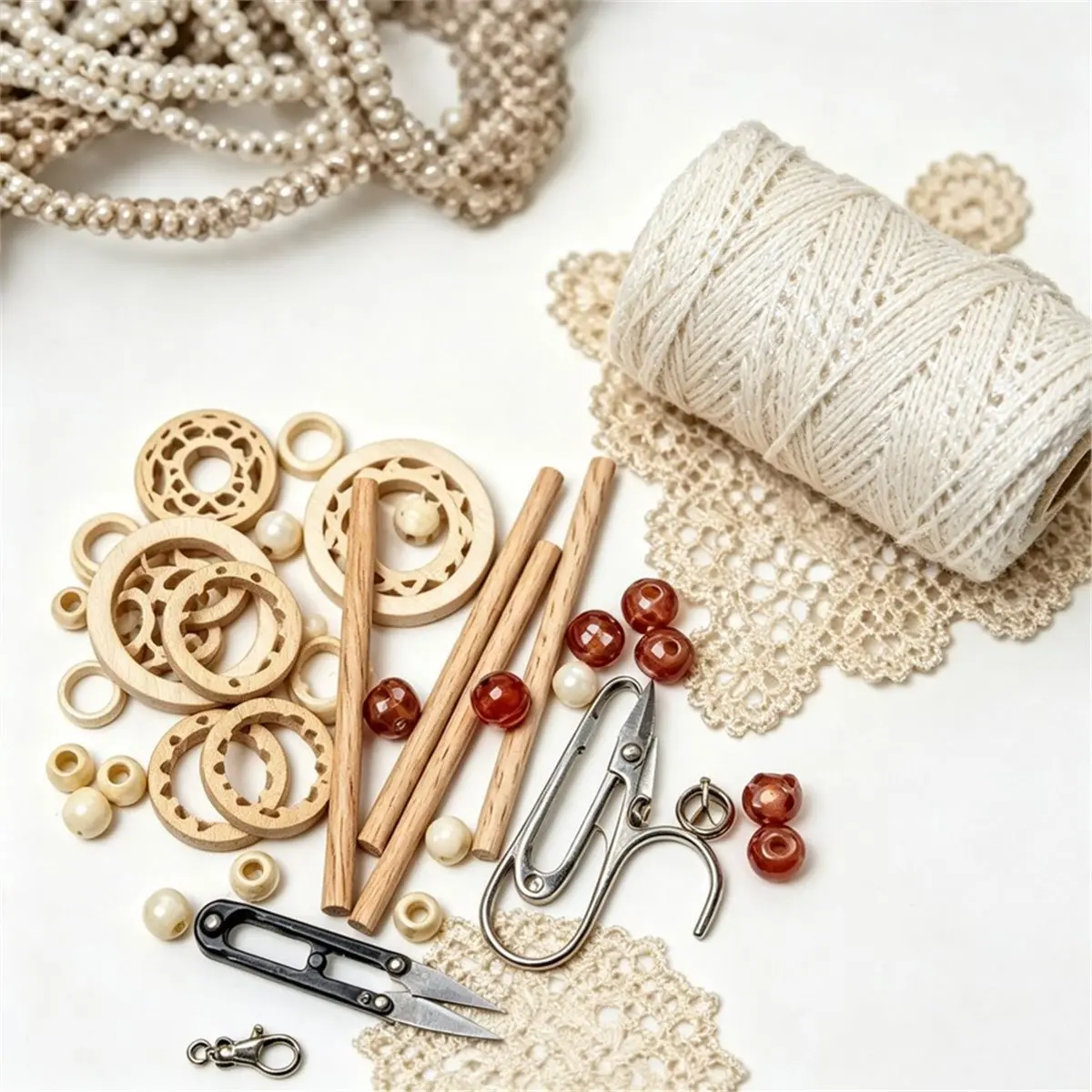 2026 New Tool Macrame Kit for Beginners 227pcs, 3mm Cotton Cord , Wall Hanging & Plant Hanger DIY Craft Kit for Adults