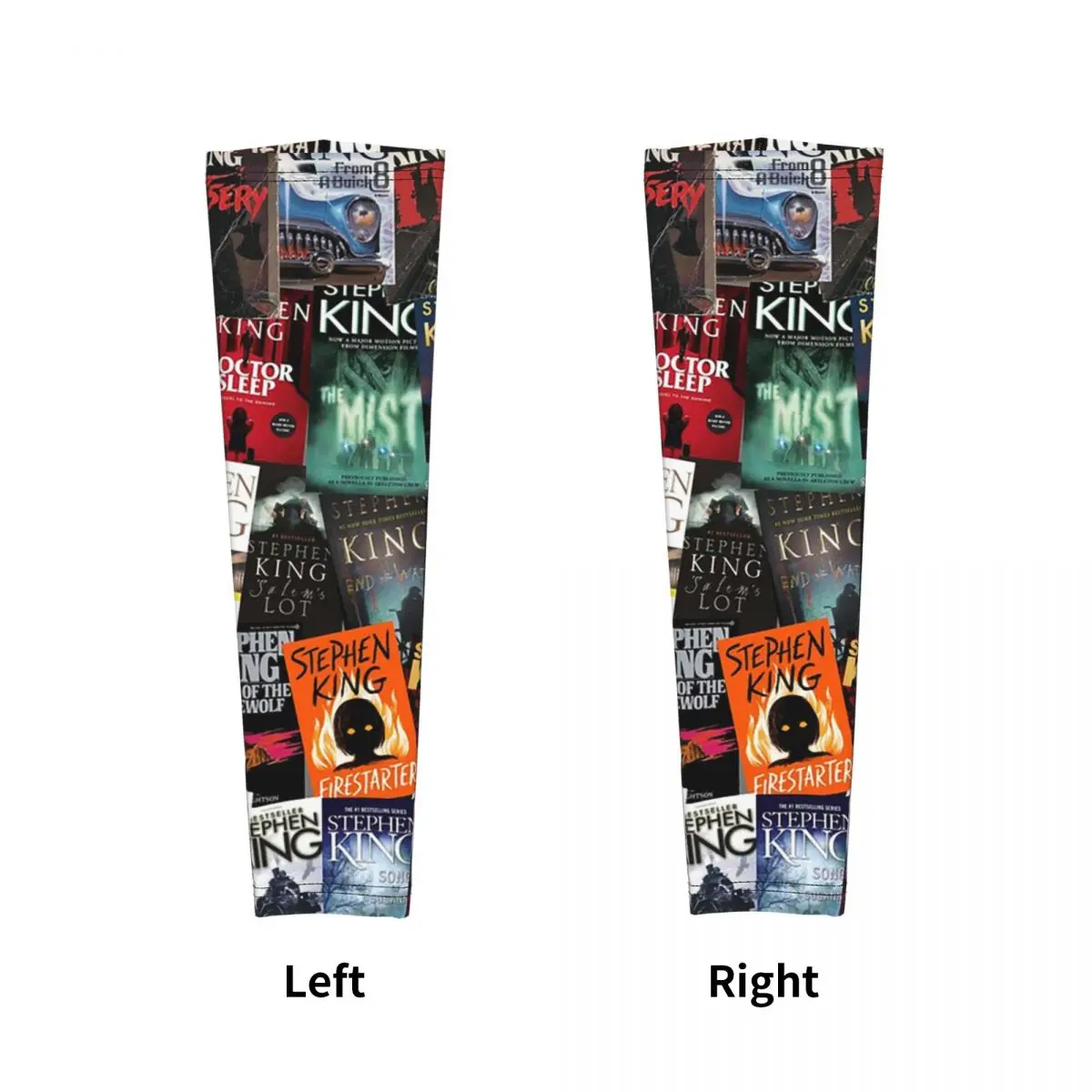 Stephen King Book Covers, Horror Bookworm Arm Sleeves Men Women Sun UV Protection Tattoo Cover Up Sports Cooling Cycling