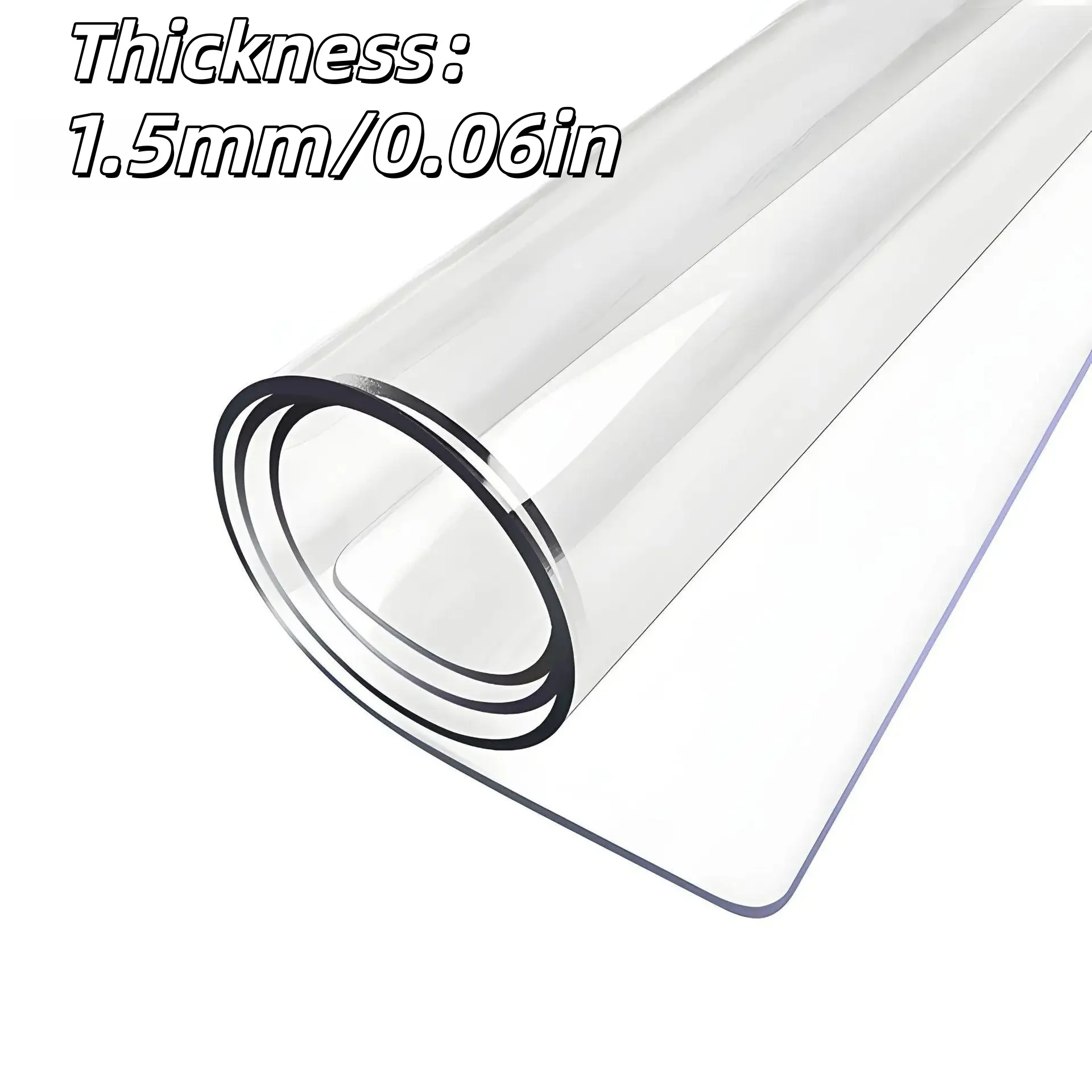 1pc Soft Glass PVC Transparent Dining Table Leave-in Waterproof, Oil-proof and Anti-scalding Table Plastic Desktop Non-slip Mat