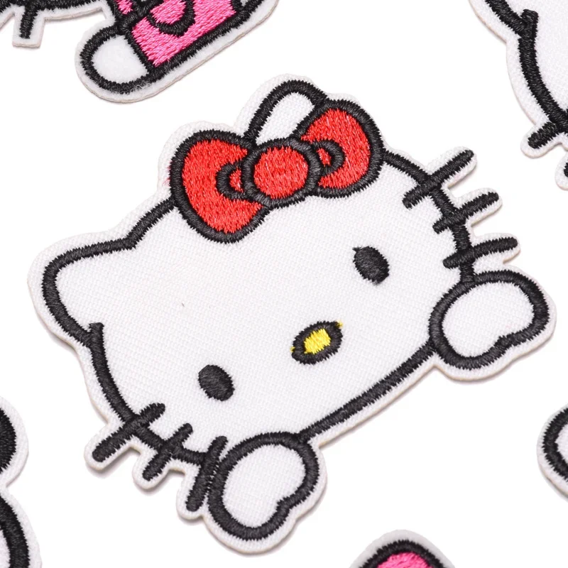 Anime Cat Cloth Patch Kawaii Clothes Cartoon Stickers Applique Iron on Clothing Sew on Embroidery Patches Cartoon Garment Decor