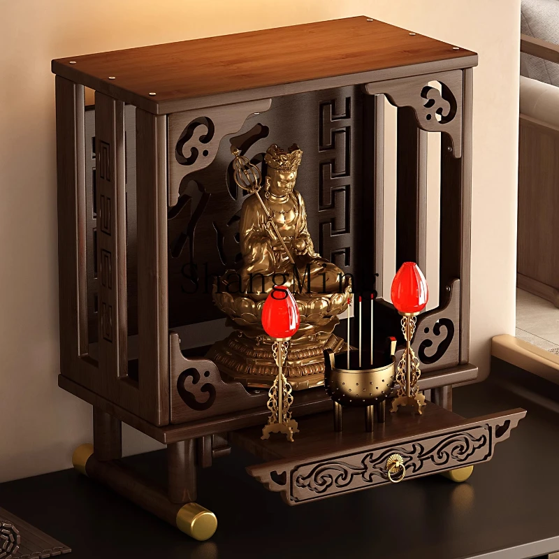 

SM Small Shrine Offering Table Shrine Household Offering Platform Guanyin Buddha Statue Offering Incense Shelf
