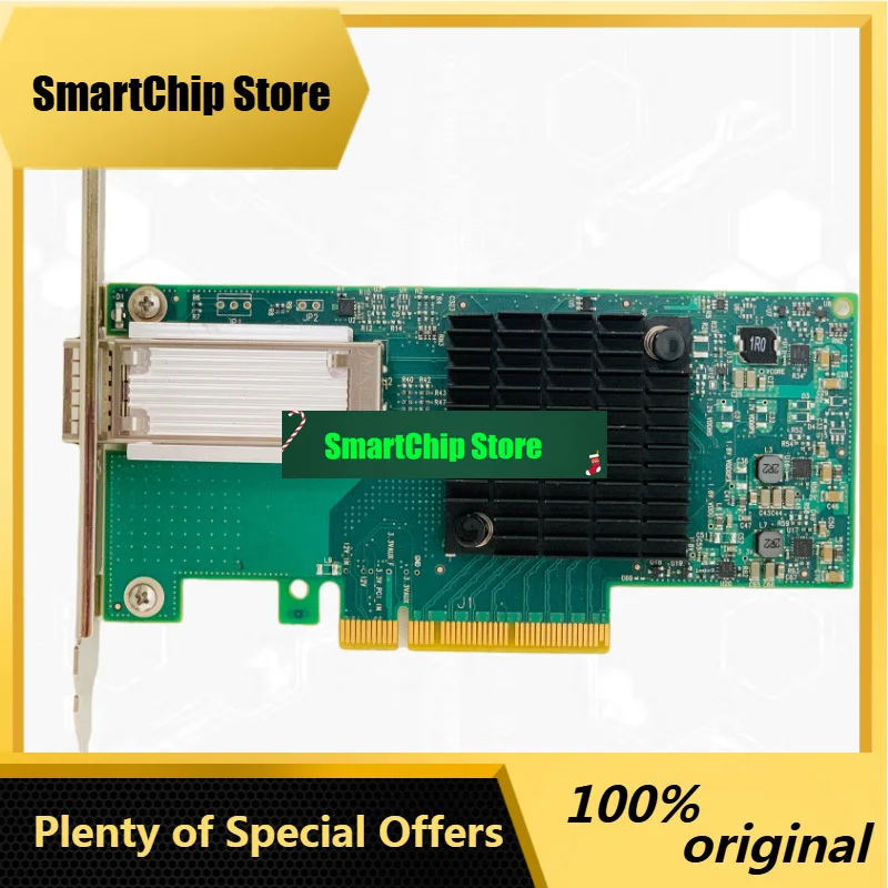 SmCpAlmost New Mellanox Mcx4131a-bcat Connectx-4 Lx En Network Interface Card, 40gbe Single-port Qsfp28, Pcie3.0 X8