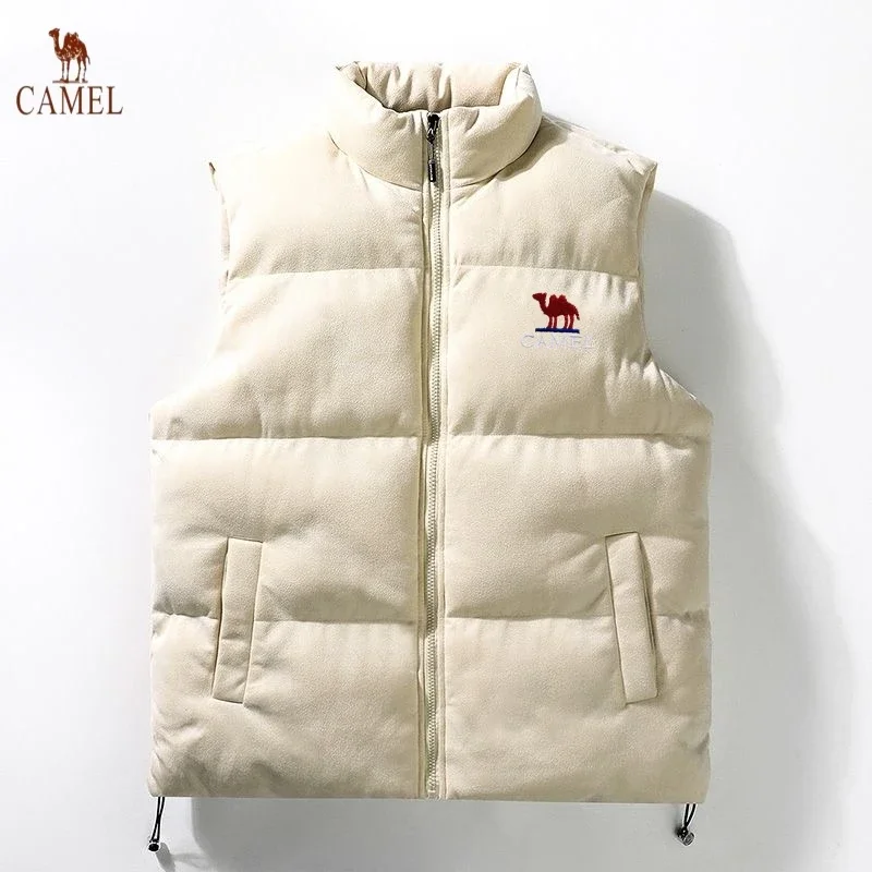 

Autumn and Winter Men's Embroidered High-quality Cotton Vest Jacket, New Luxury, Casual, Comfortable, Sleeveless Warm Down Jacke