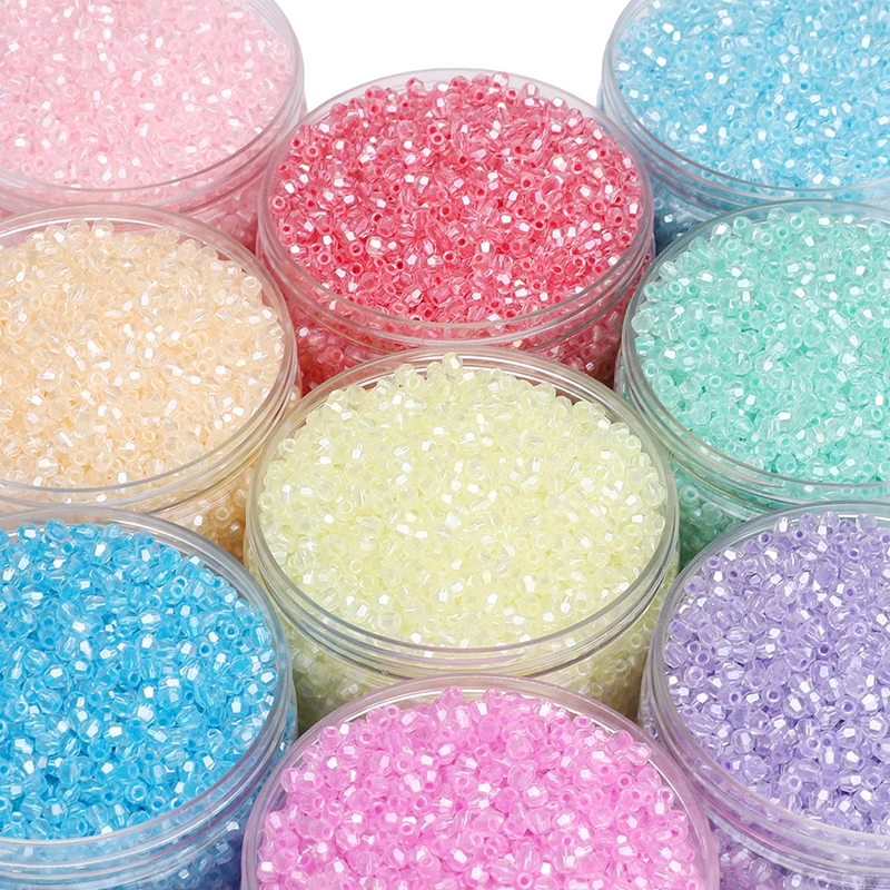 140Pcs 4mm Fantasy Dyed Core Faceted Austria Glass Seed Beads Spacer Loose Beads For Handmade DIY Beaded Jewelry Making Material