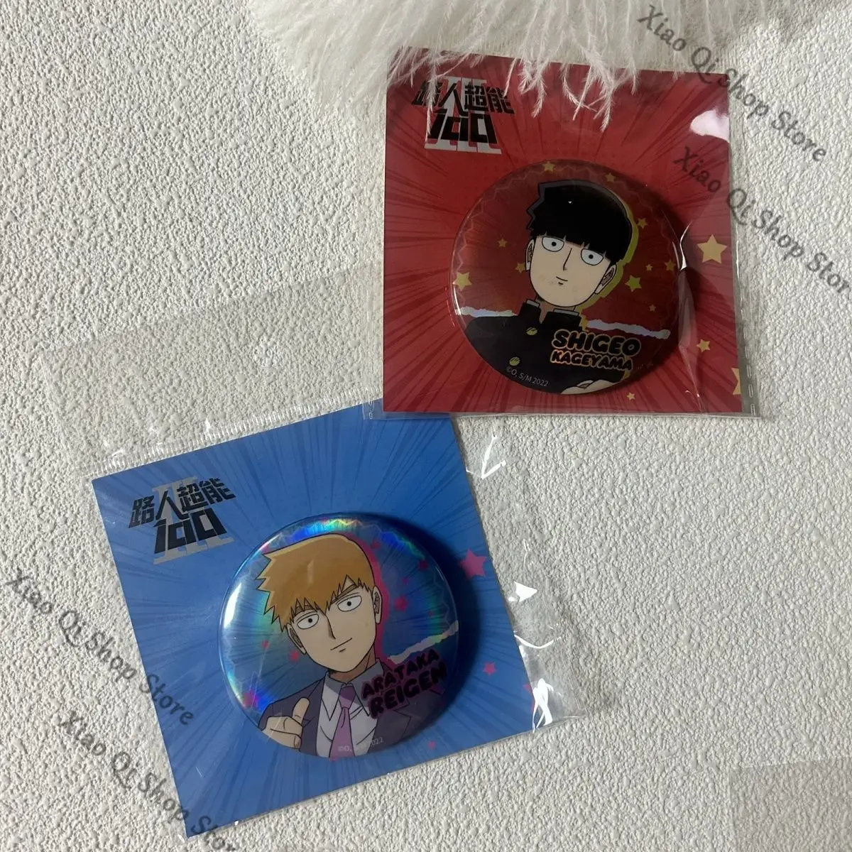 Официальный оригинальный значок Mobu Saiko Hyaku Mob Psycho 100, аниме Ambitus Kageyama Shigeo Reigen, высокий уровень внешнего вида