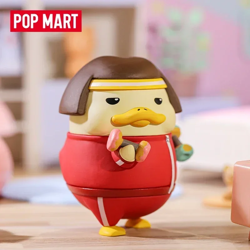 

POP MART Duckoo Fitness Series Mystery Box Подлинная глухая коробка Guess Bag Орнамент Фигурки Домашний декор Настольные куклы Модель для девочек G