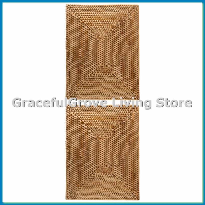 

2 шт. коврики для стола, нескользящие салфетки из ротанга, обеденный стол, тепловые тканые коврики для стола, изоляционные тепловые коврики-ABFB