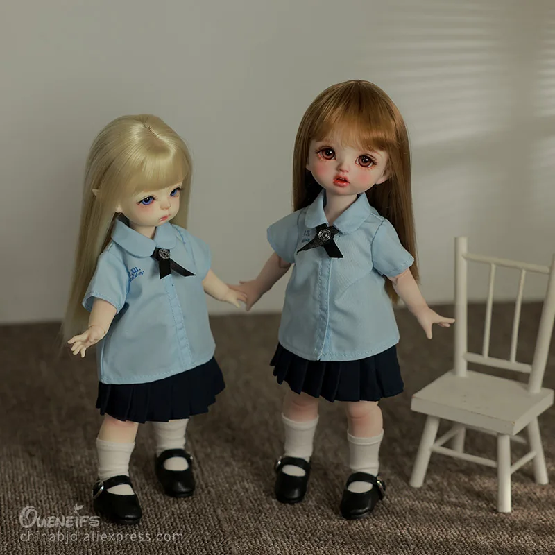 New Design BJD Doll 1/6 Lilliella Big Fat Sheep Body Fashion Summer Black Pleated Skirt Style Resin Gift Toys Joint Doll