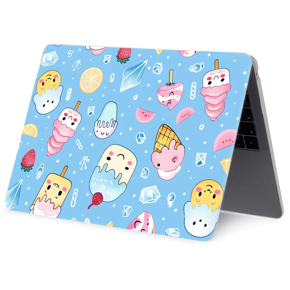 Laptop Case for MacBook Pro 16 Case M3 M4 A3403 Funda for MacBook Pro 13 M1 M2 A2338 Ice cream dessert printed outer shell