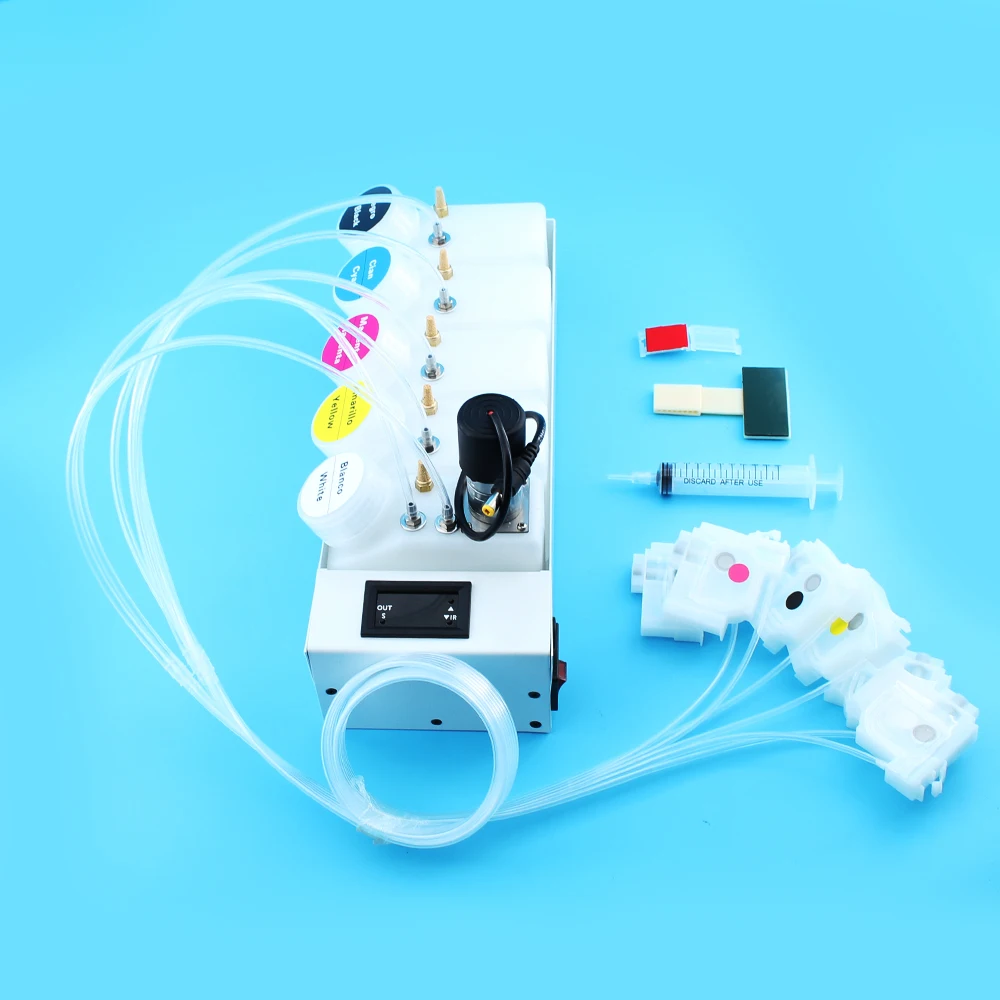 

L1800 L800 L805 DTF Continuous Ink Supply System Convert Kit CISS For Epson White Ink Tank With Stirrer Mixer