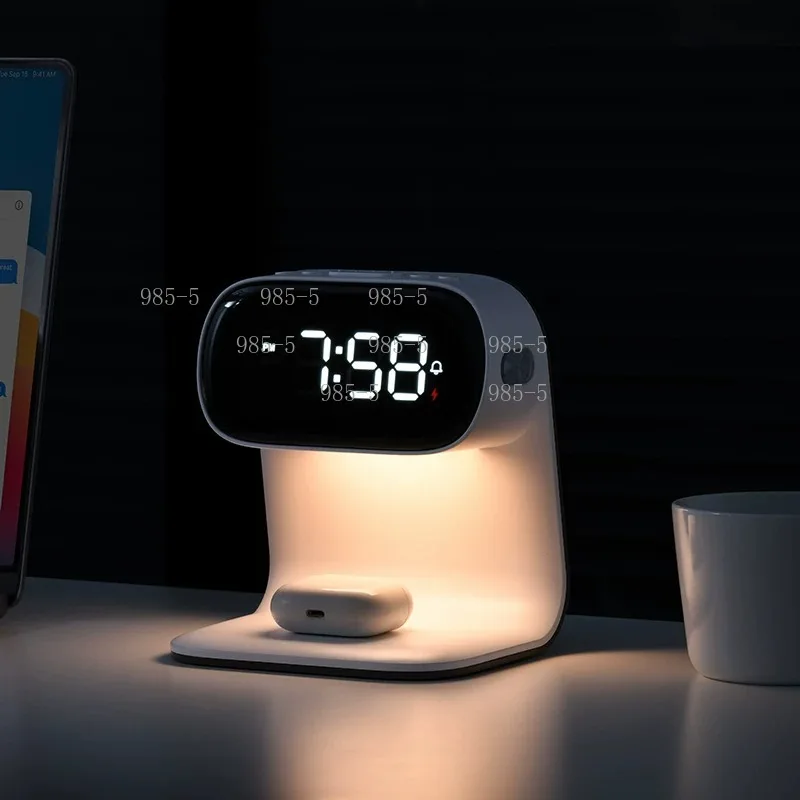 15W Wireless Charging Three-speed Touch Dimming Night Light Multi-function Portable Bedside Lamp