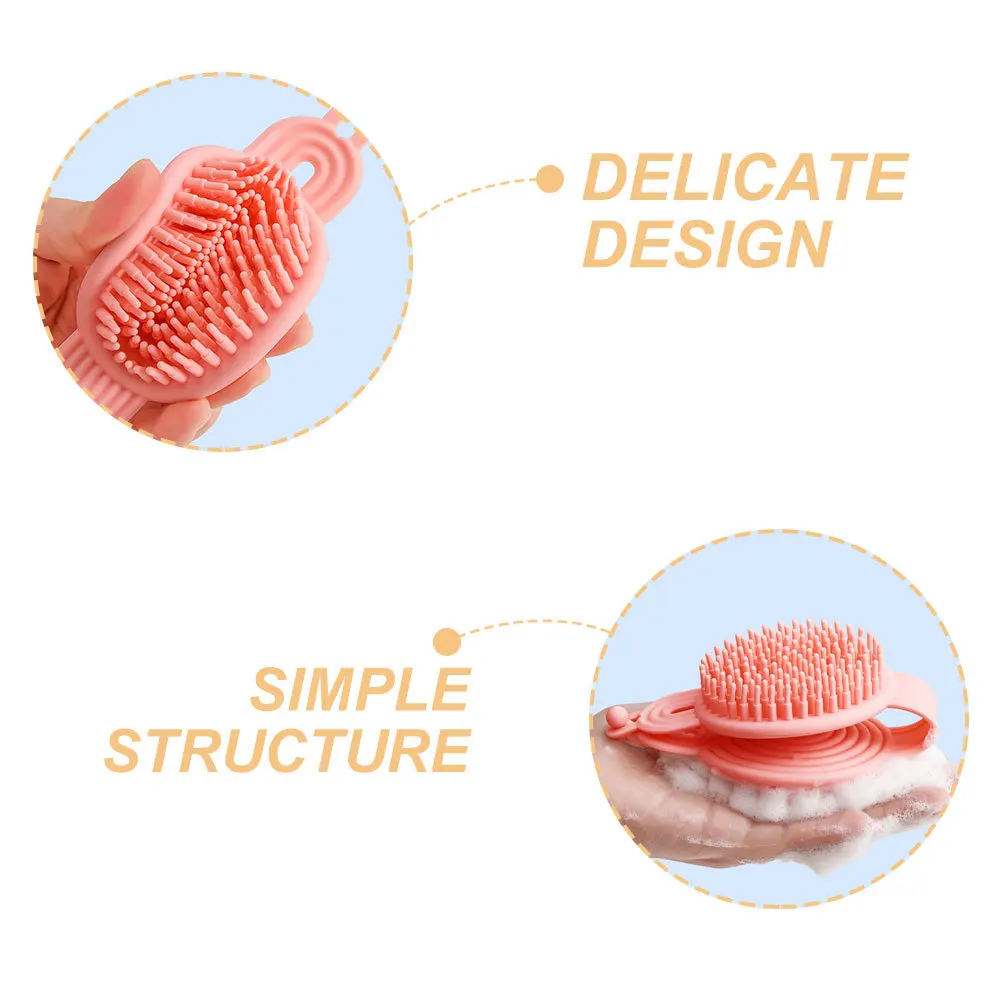 

FRCOLOR Scalp Brush Soft Silicone Shampoo Exfoliator for Dry Wet Hair Use