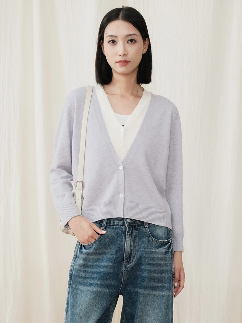

Bukhara Original Women's Knitwear V-Ne Versatile Korean Sle Autumn 2025 New Faion Casual Loose Fit Long Sve Top
